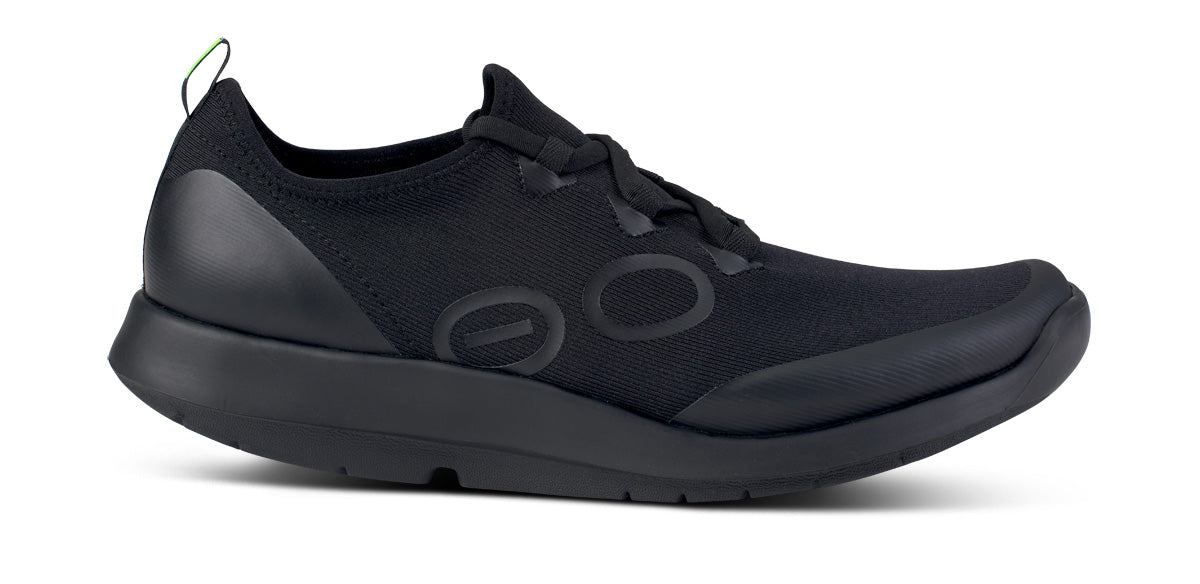 OOFOS Men's OOmg Sport Lace Recovery Shoe Black oofos.ie