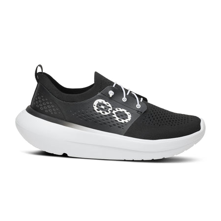 NEW OOFOS men\'s oomg sport lace shoe in white black Oofos Men main image 2